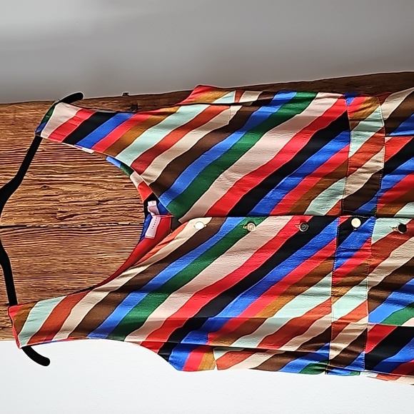 NWT TOMCSANYI ZIRC sleeveless stripe wide leg jumpsuit sz L sustainable Budapest - Picture 5 of 15